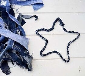 how to make festive denim and burlap star decorations