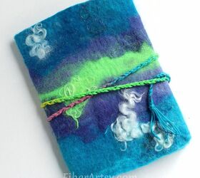 diy hand felted journal cover