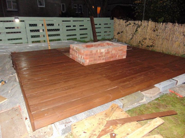 pallet deck with fire pit