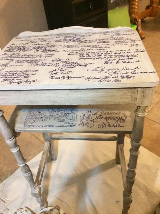 mesa velha com cartas do passado, Projeto finalizado