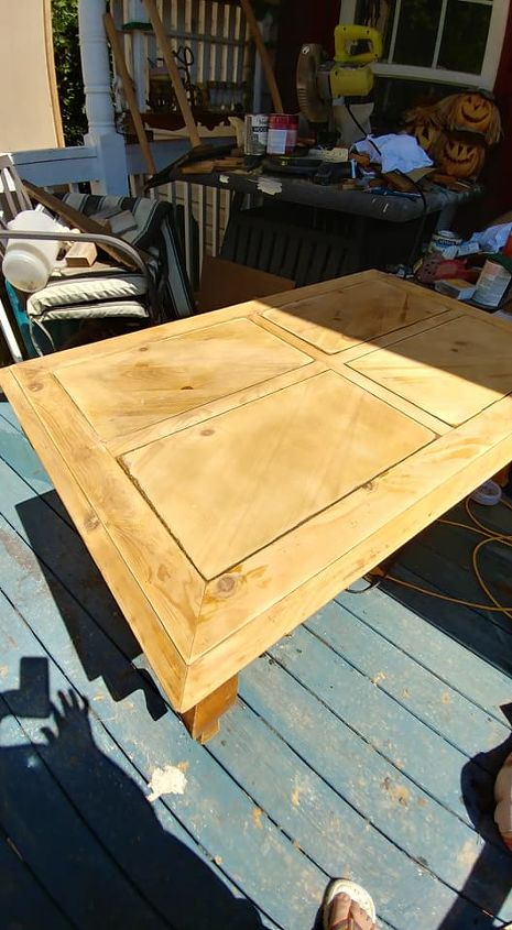 old coffee table turned wow