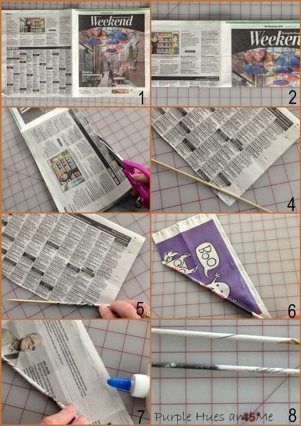 recycle newspaper wall pocket for the holidays