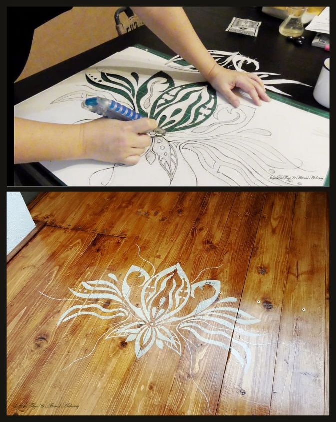 my bohemian balcony makeover built a mini deck stained stenciled