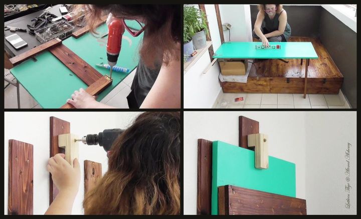 my bohemian balcony makeover built a mini deck stained stenciled
