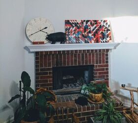 Whitewashed Fireplace