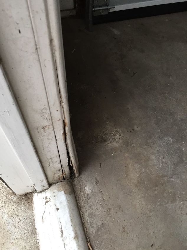 q side door of garage water damage