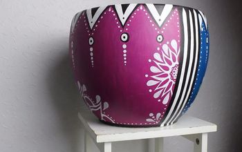 Hand-Painted Plant Pot