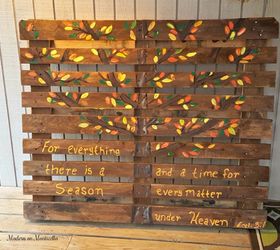 fall themed painted pallet sign