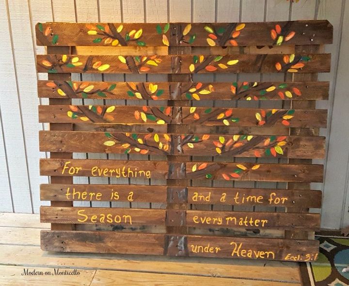 fall themed painted pallet sign