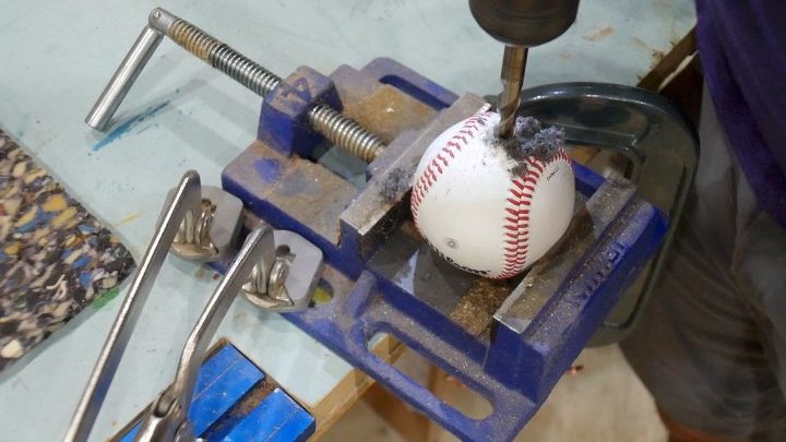 Diy Baseball Lamp Hometalk Diy Baseball Lamp Mark And Drill