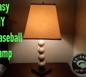 diy baseball lamp