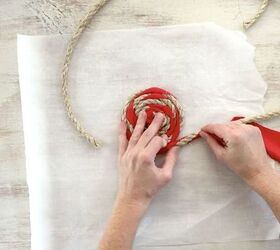 s 3 creative projects of eye catching rugs that no one else has, Step 3 Coil rope with spandex