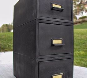 modern rustic file cabinet makeover