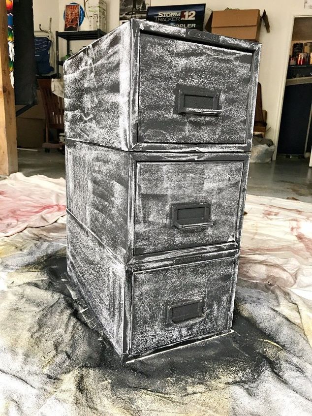 modern rustic file cabinet makeover