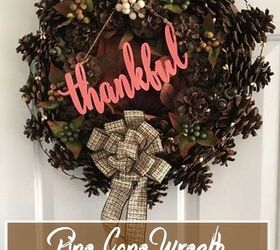 pine cone wreath for thanksgiving