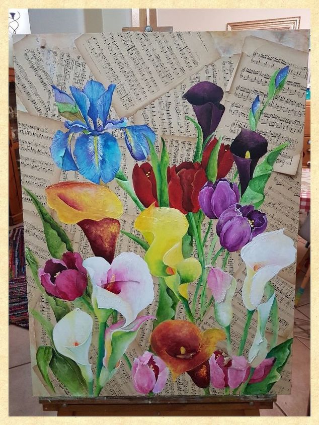 Recycling An Old Canvas And Adding A Pop Of Colour To Our