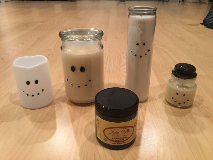 easy homemade snowman candles