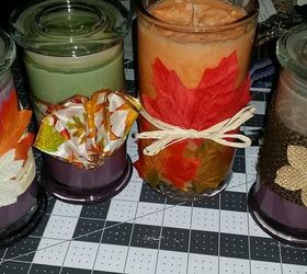 decorating candles in a jar