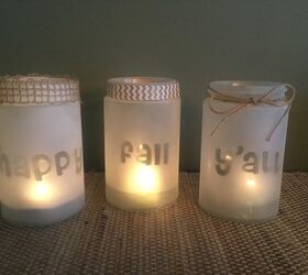 easy fall frosted candle craft