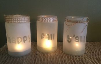 Easy Fall Frosted Candle Craft
