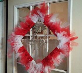 red and white wreathes for christmas, On my back door