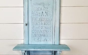 Repurposed Cabinet Door - Raised Stencil Technique