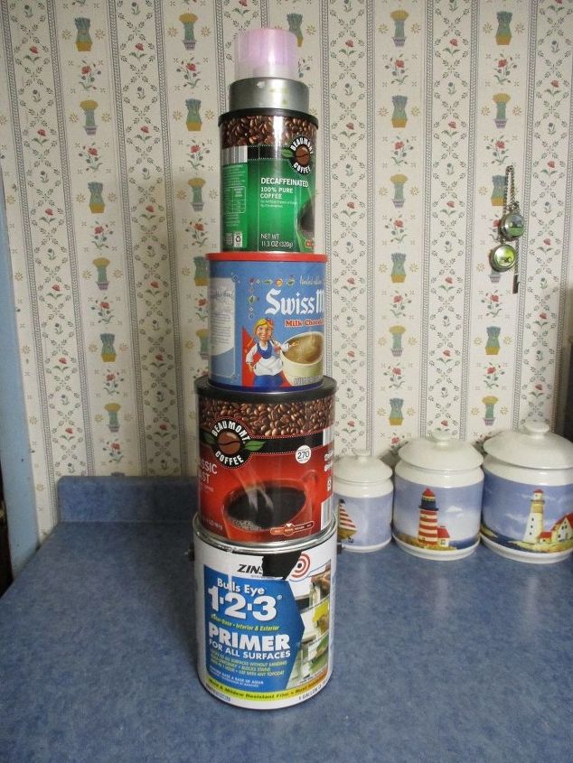 multiple repurposed container christmas tree and pill bottle lights