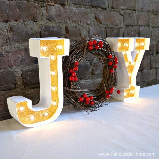 diy christmas marquee sign