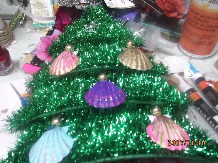seashell santa angels dollar tree shells and tree decoration