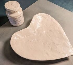 how to make a beautiful diy air dry clay heart dish
