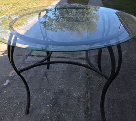 How to repurpose round table top piece of glass? Hometalk