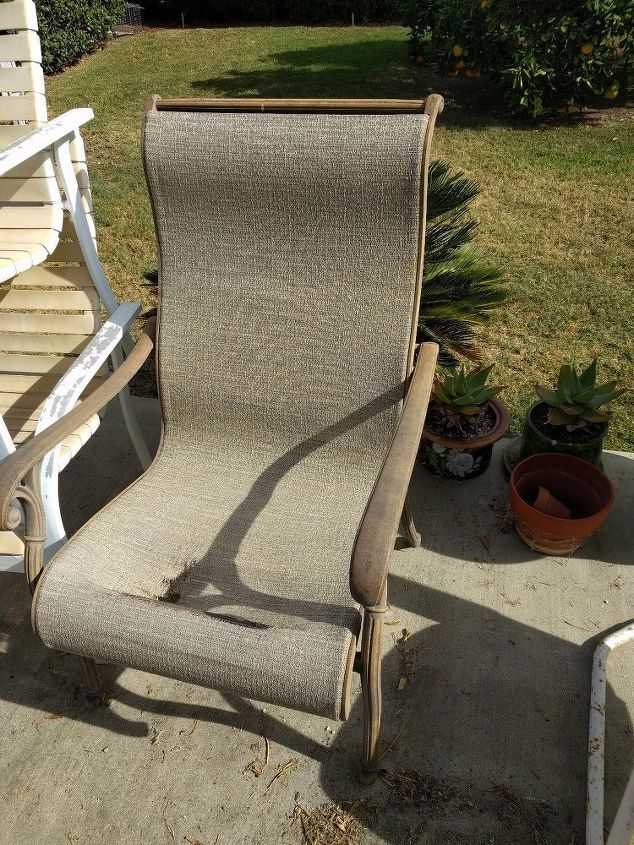 q how do i replace the material my patio chairs