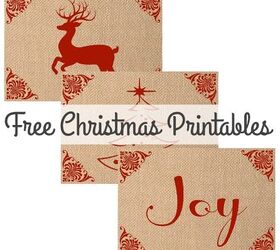 free printable burlap set for christmas