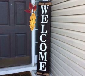 Oversized Welcome Front Door Sign|No Stencil Needed!