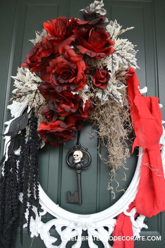 30 mesmerizing ways to decorate with artificial flowers, Put Up A Glamorous Floral Wreath