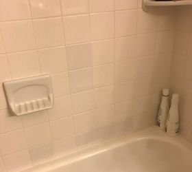 q a few of our bath tub tiles have become slightly discolored
