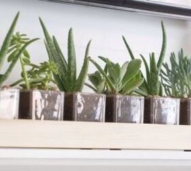 build a wood and glass centerpiece planter