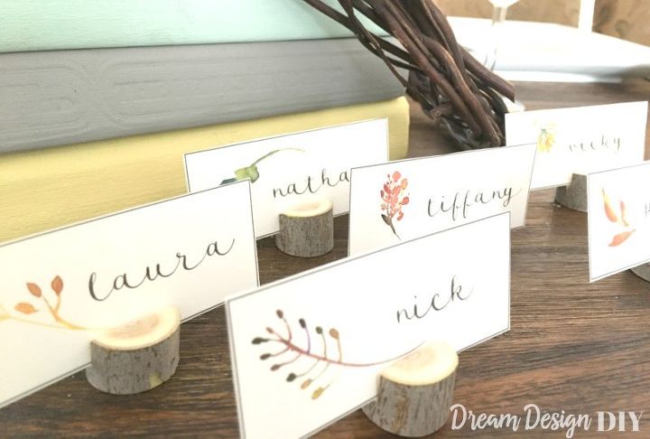 how to make tree branch card holders