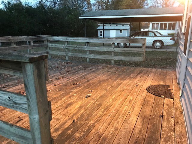 q what can i use on my short rail back deck to add lighting