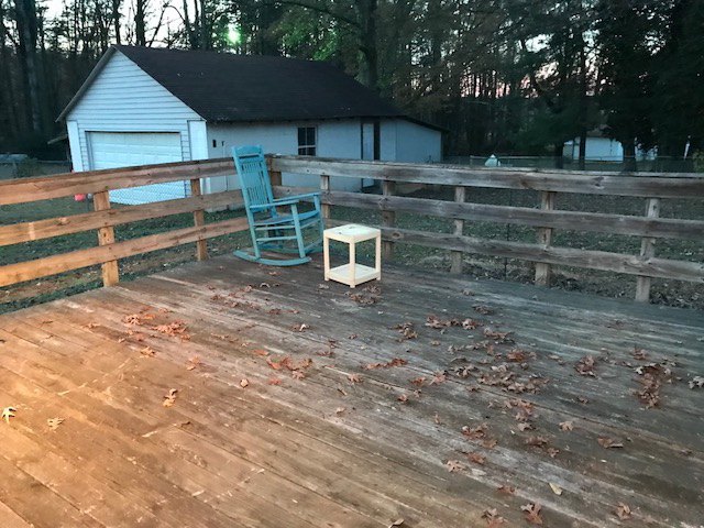 q what can i use on my short rail back deck to add lighting