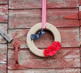 13 enjoyable burlap wreaths that ll make you smile when you see them, Show Off Love For The USA With Burlap