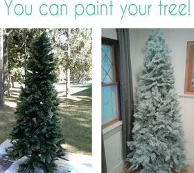 give an old worn out christmas tree new life with a little paint