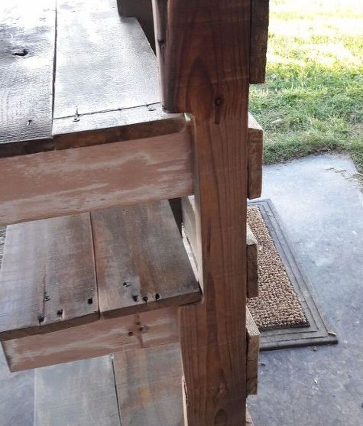 a couple of pallets and a shoe rack is born