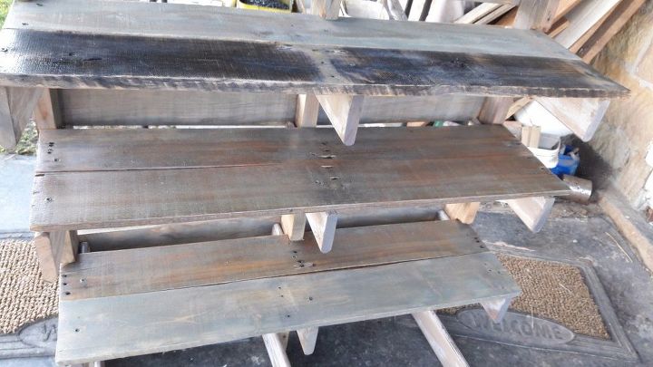a couple of pallets and a shoe rack is born