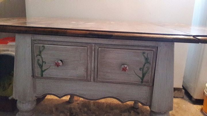 drop leaf table get s real makeover