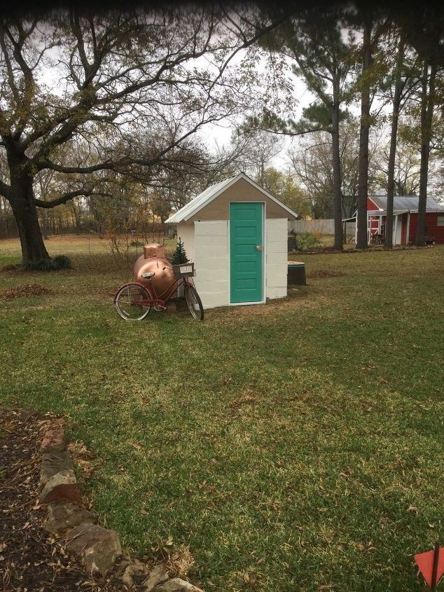 q fixed up the well house my question is is the color too much