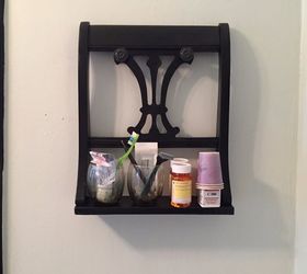 turn a chair back into a unique wall shelf