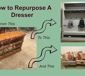 how to repurpose a dresser to a mudroom hutch