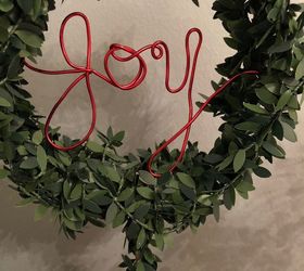 joyful wreath topiary