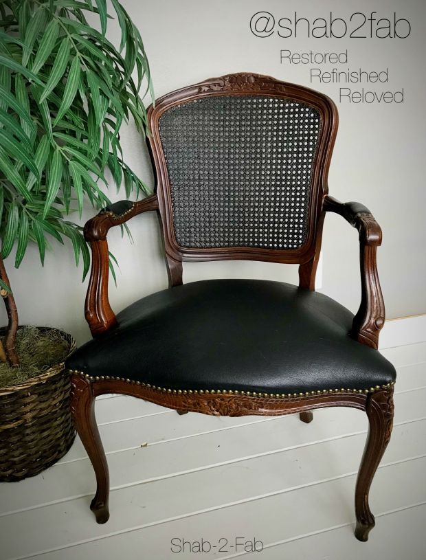 french armchair with cane back